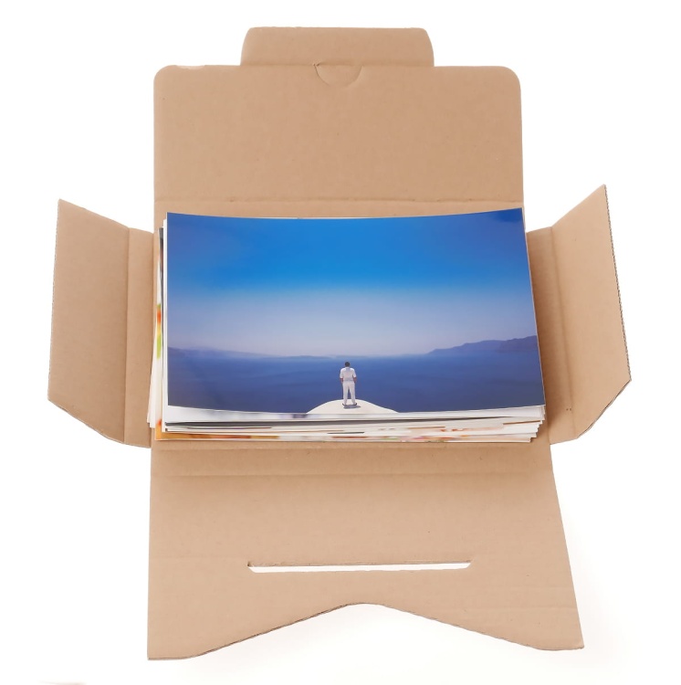 etui karbowane na zdjęcia, widok z góry