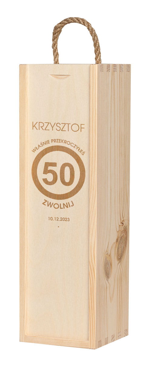 Drewniane jasne pudełko na wino