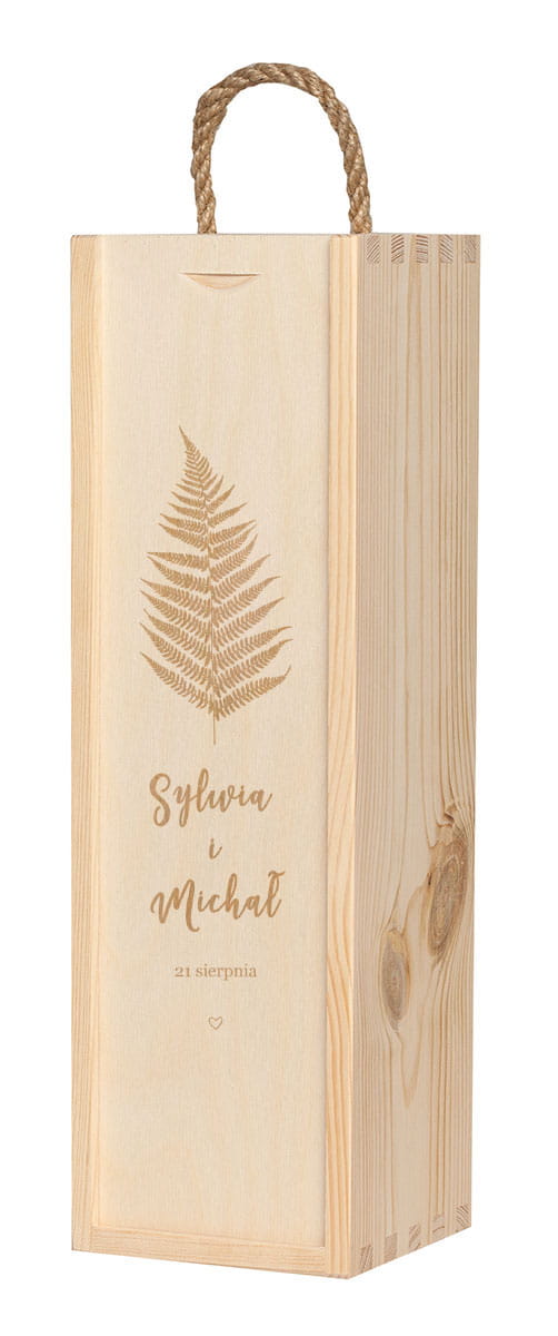 Pudełko drewniane jasne na wino