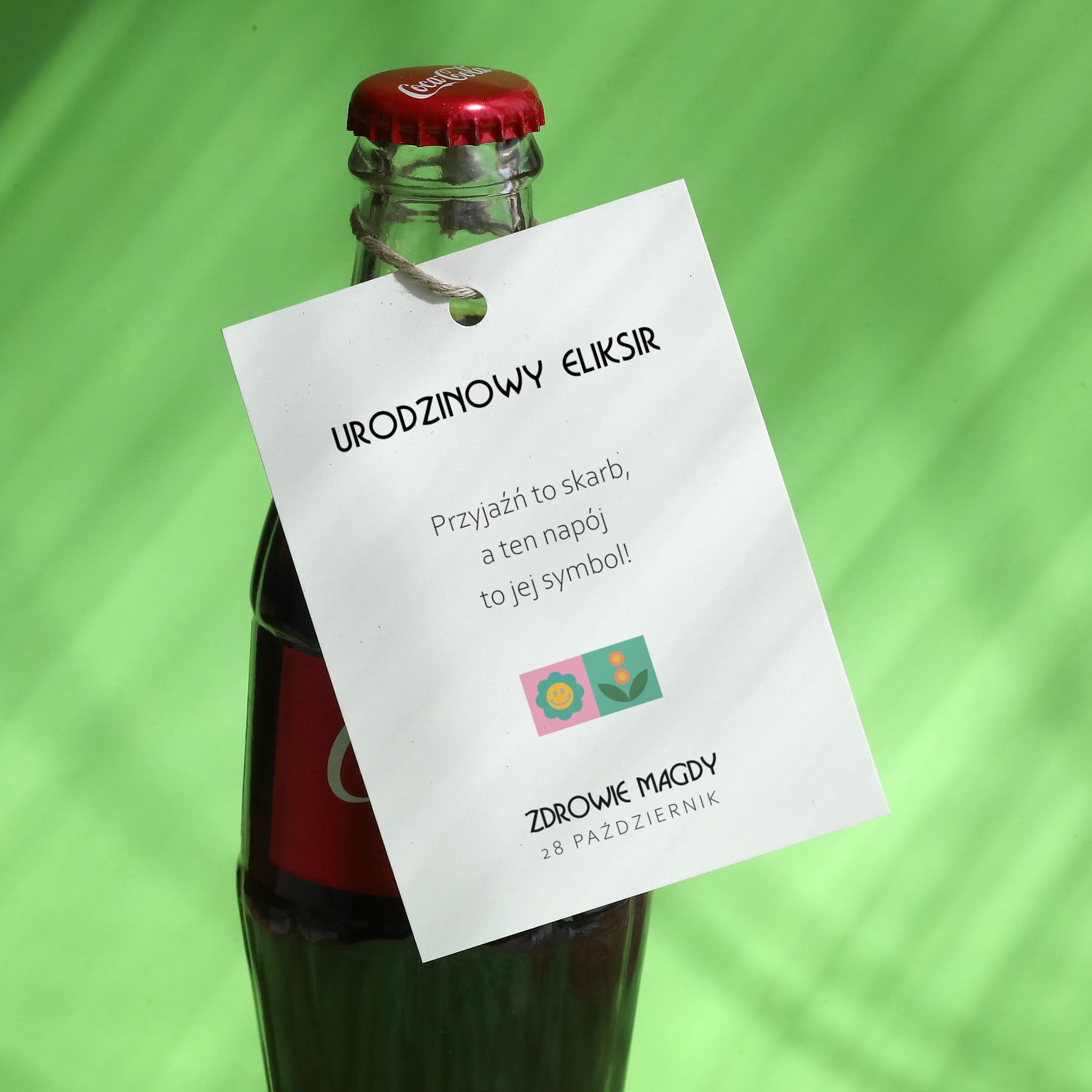 Urodzinowe zawieszki z kwiatuszkiem - zestaw 18 szt