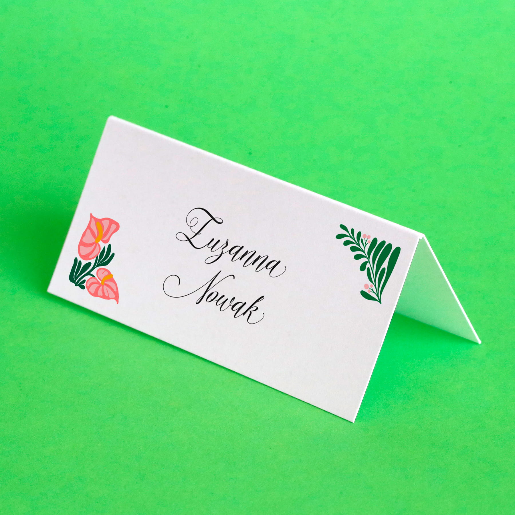 Roślinne winietki urodzinowe