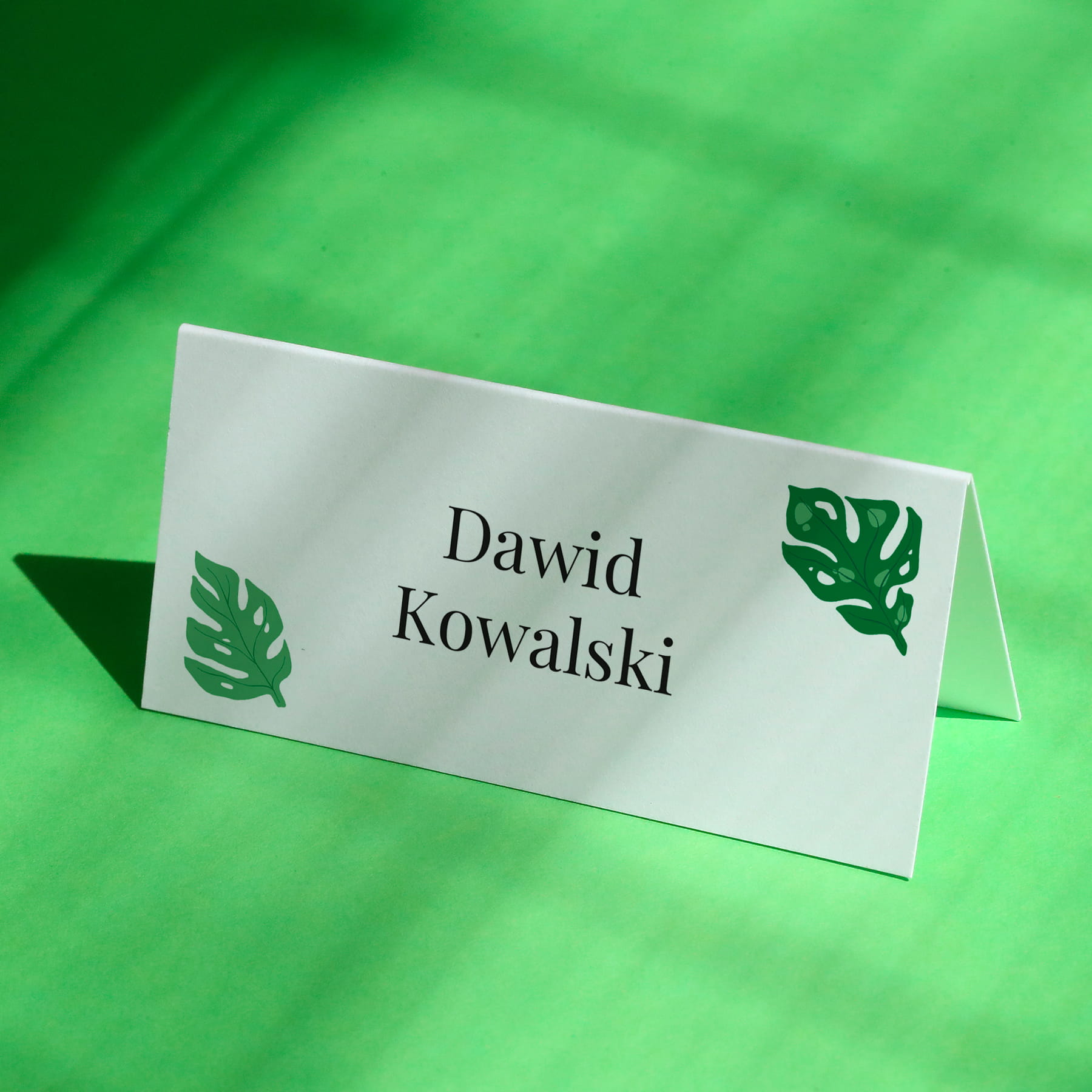 Winietki urodzinowe z liśćmi