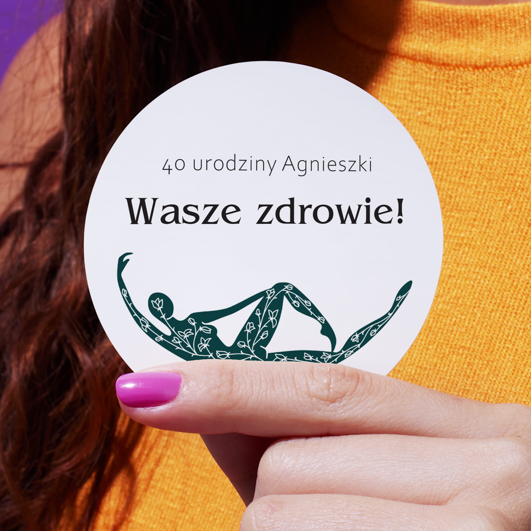 Naklejki na urodziny joga