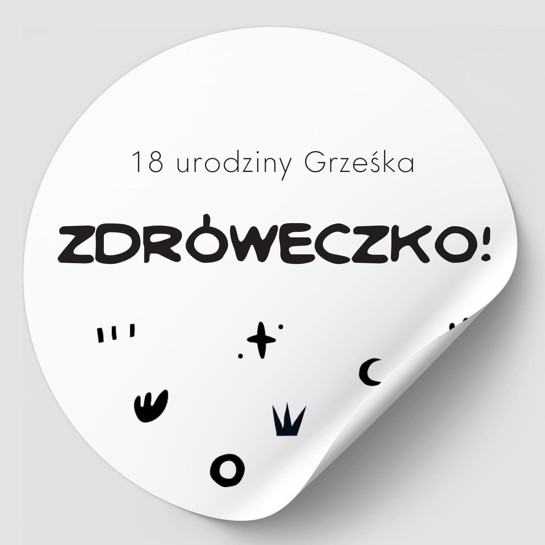 Naklejki na urodziny z symbolami