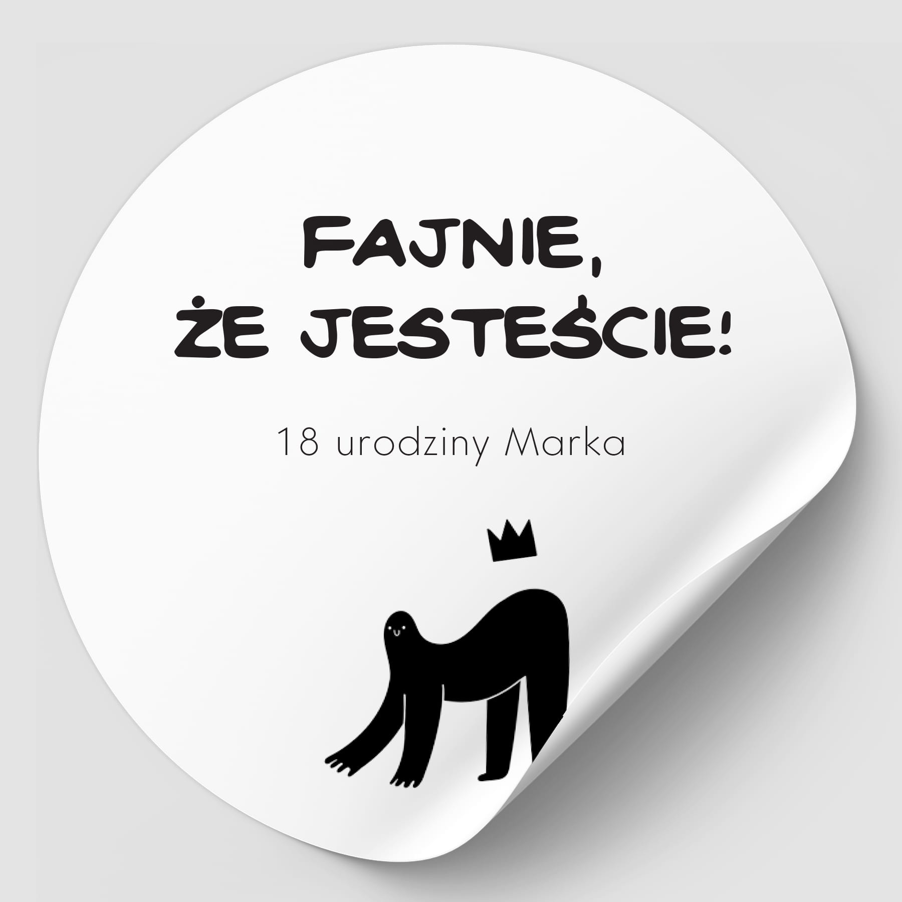 Naklejki na urodziny z ludzikiem