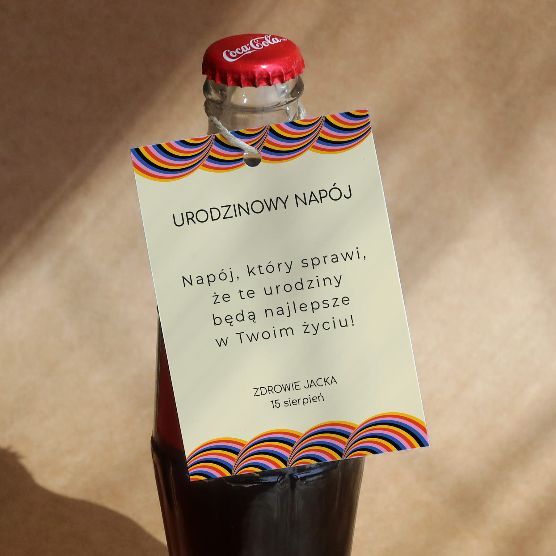 Urodzinowe kolorowe zawieszki ze wzorem- zestaw 18 szt