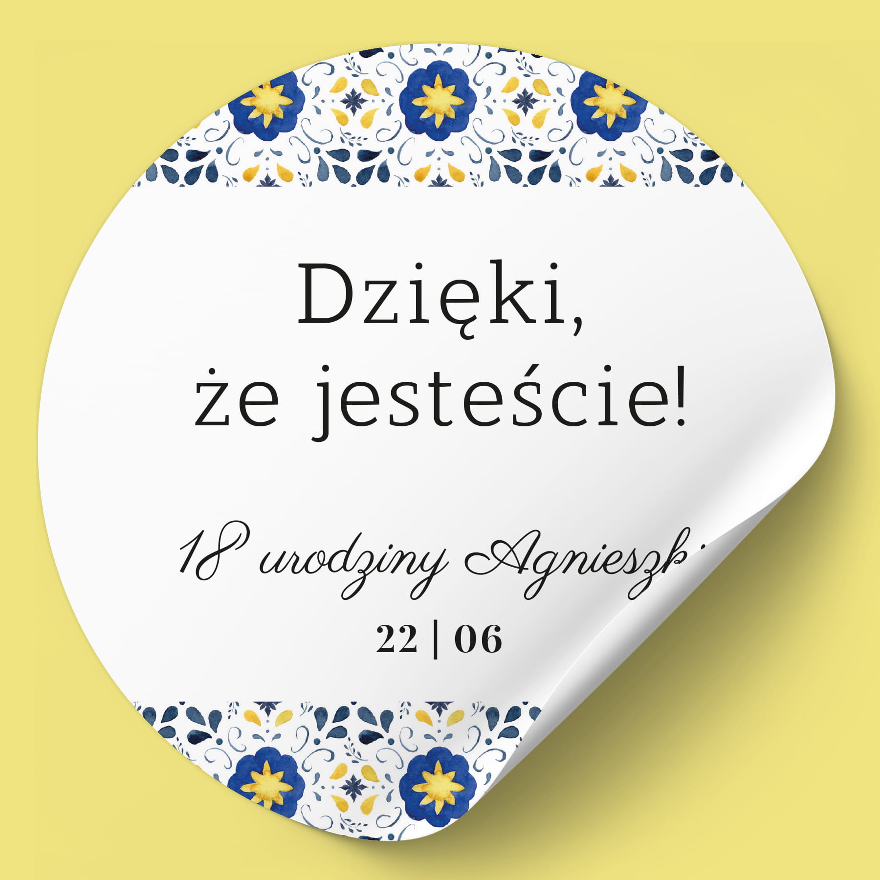 Naklejki na urodziny folklor