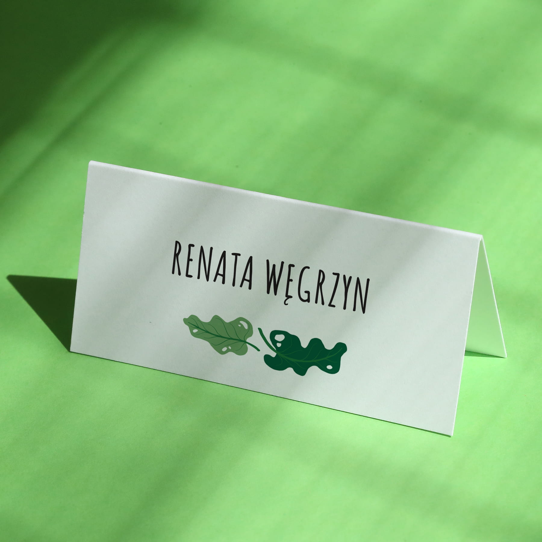 Winietki urodzinowe z liśćmi