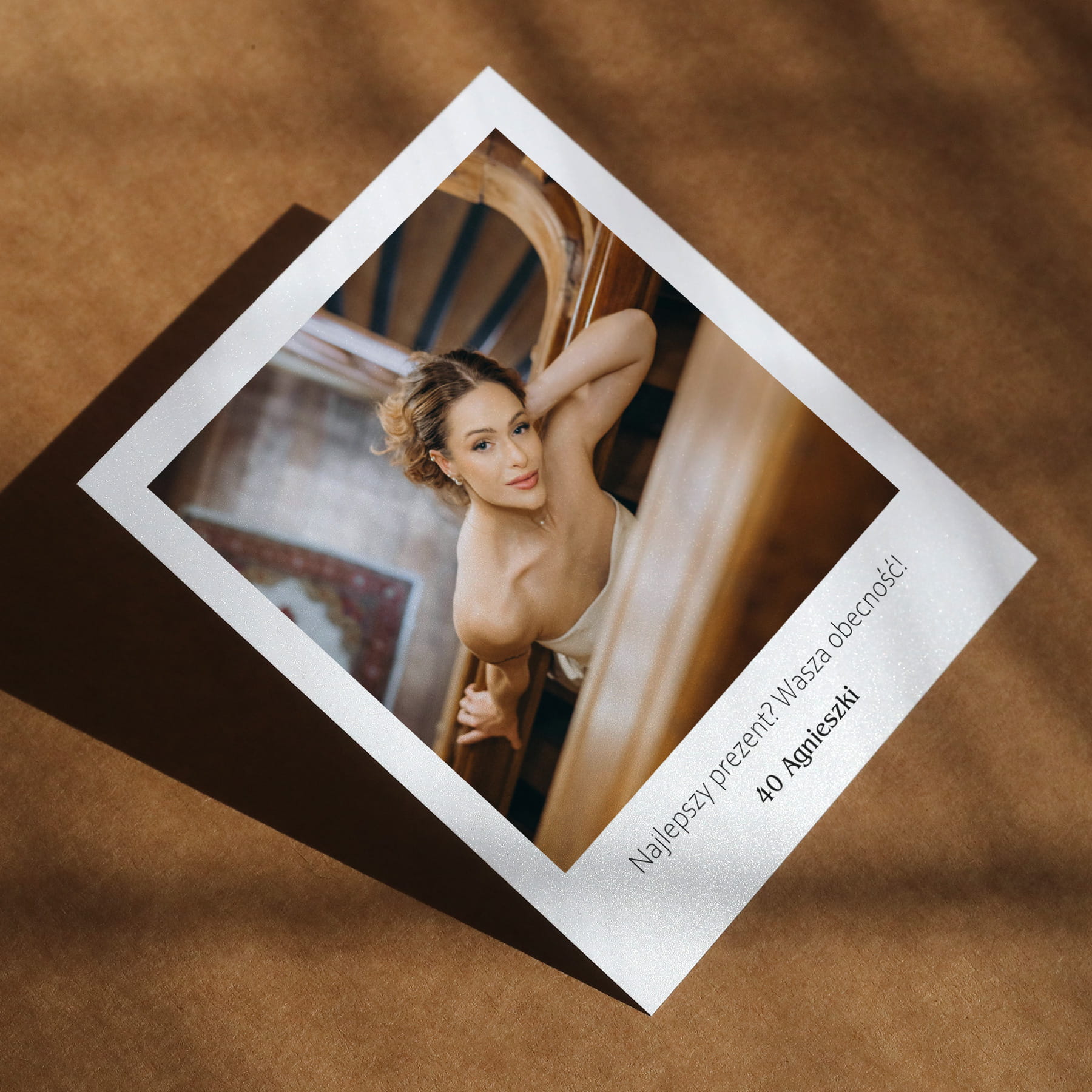 Polaroid podziękowanie dla gości - minimalistyczne