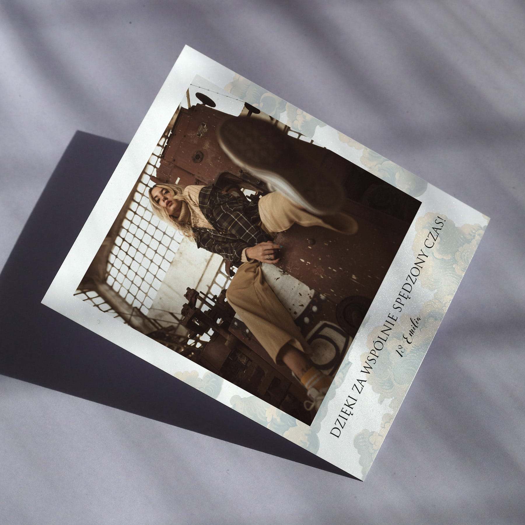 Polaroid podziękowanie dla gości - vintage