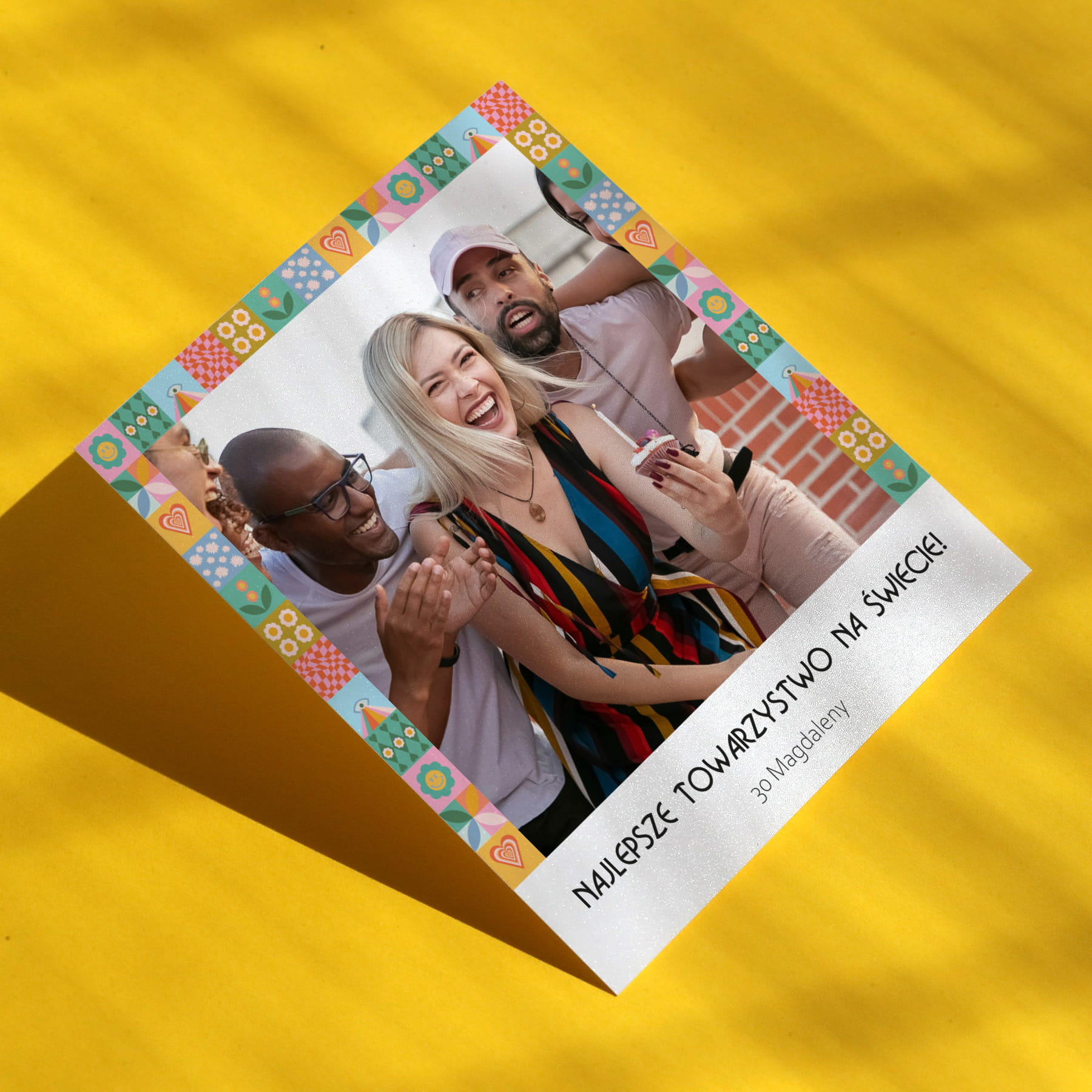 Polaroid podziękowanie dla gości - kolorowe radosne