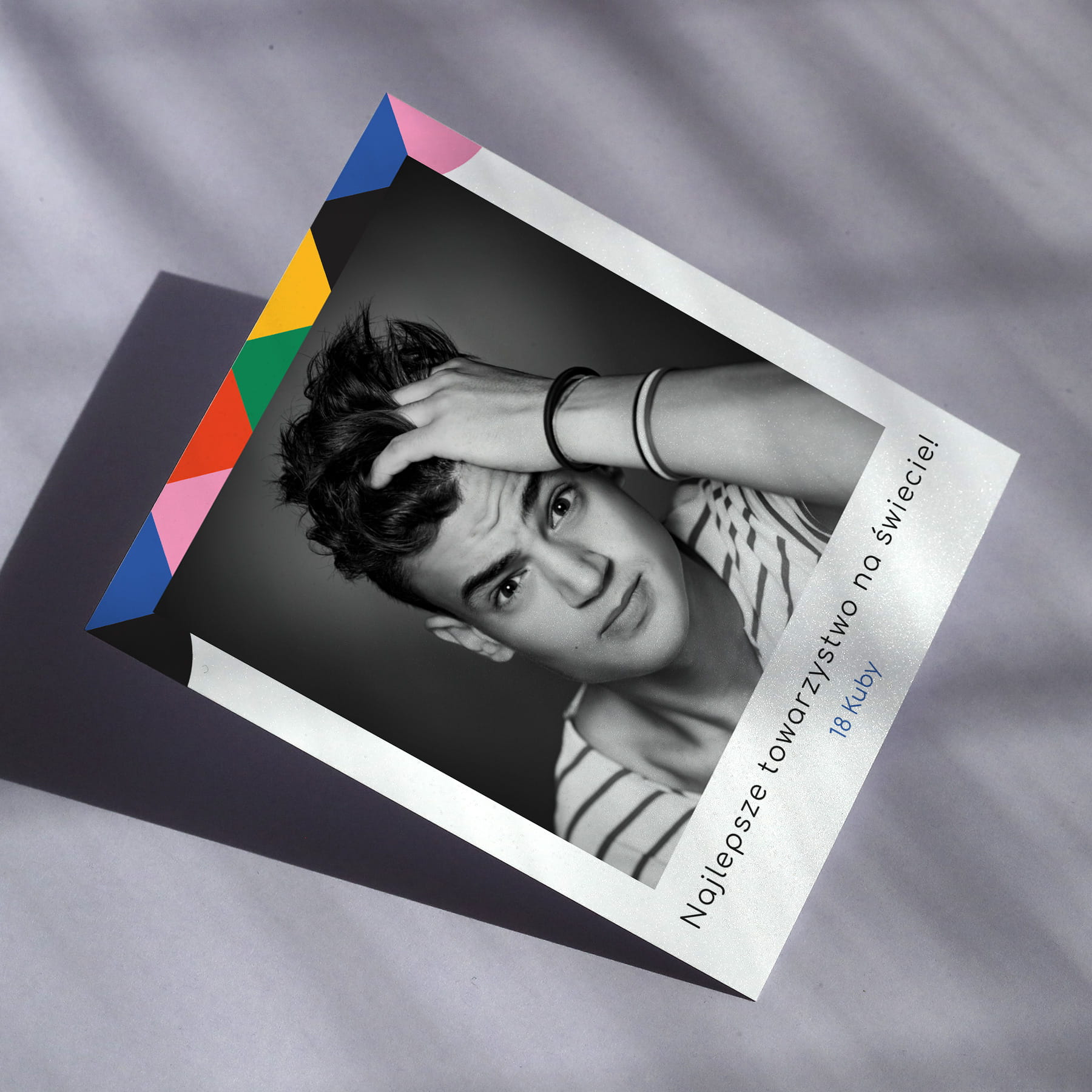 Polaroid podziękowanie dla gości - kolorowe retro hippie 70s