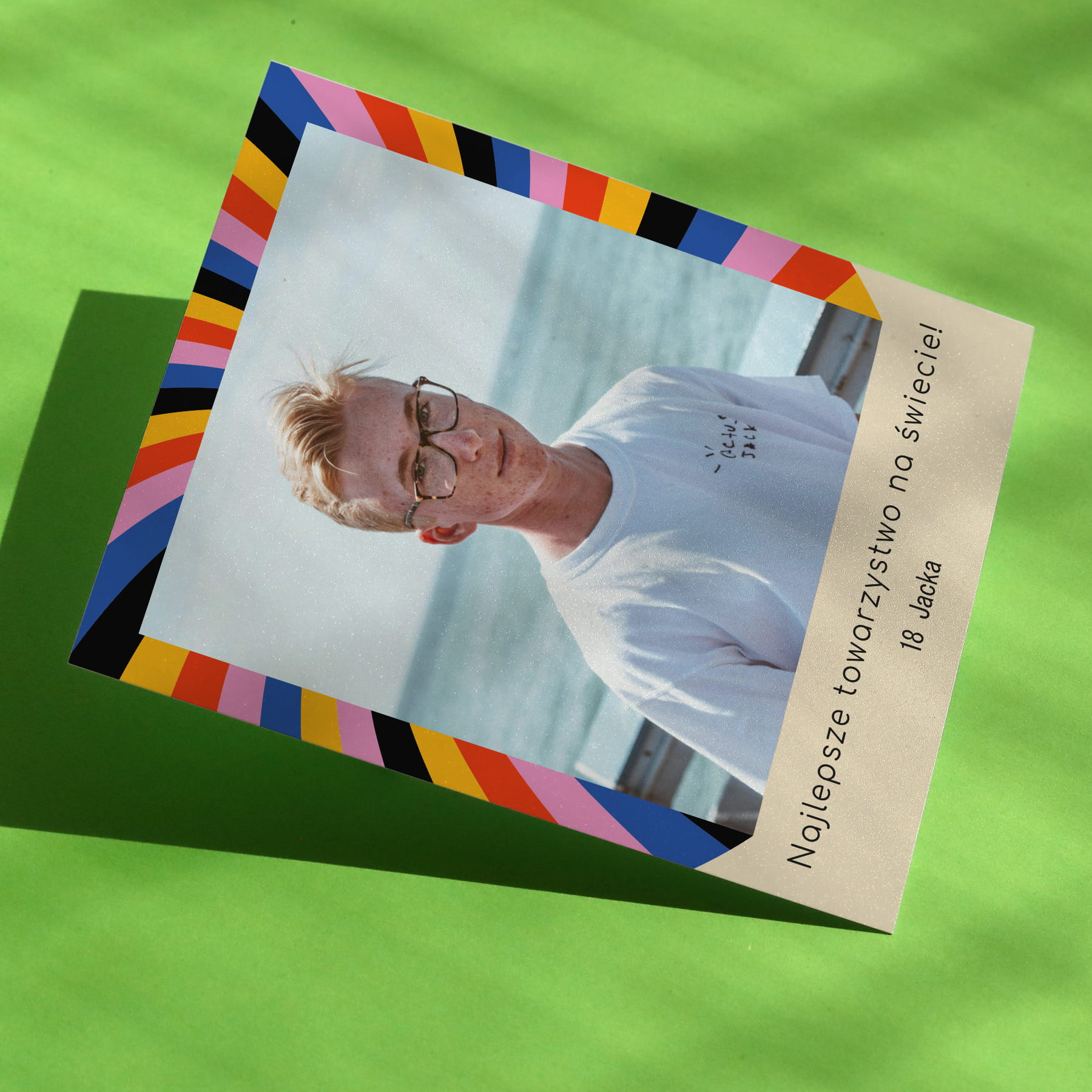 Polaroid podziękowanie dla gości - kolorowe retro hippie 70s