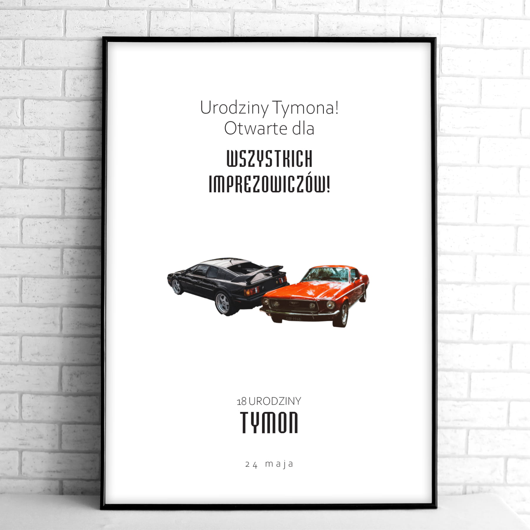 Retro tablice powitalne na przyjęcie urodzinowe z samochodami