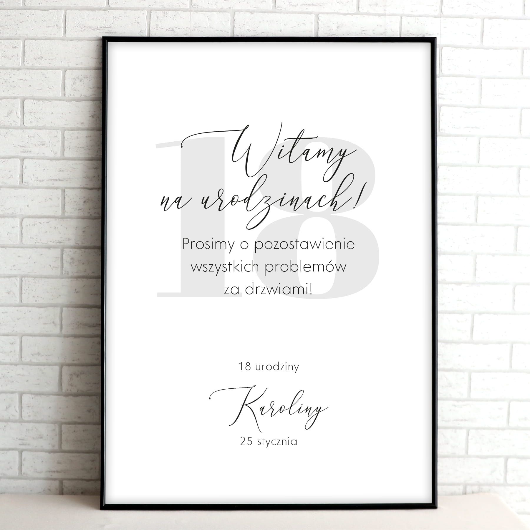 Tablice powitalne na przyjęcie urodzinowe z liczbą