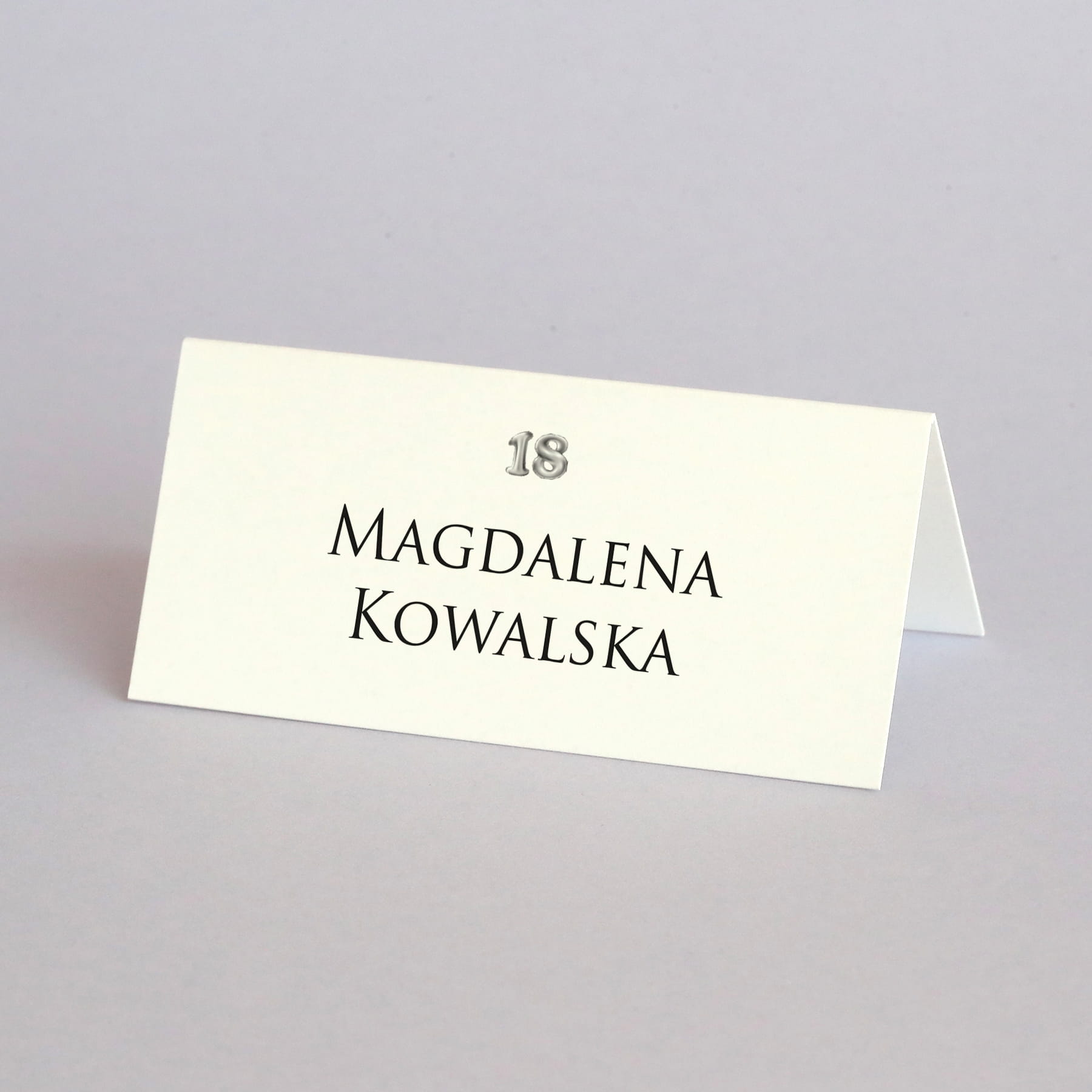 Winietki urodzinowe ze srebrnym balonem