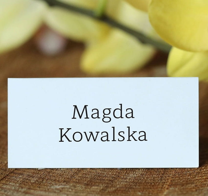 Winietki ślubne minimalistyczne