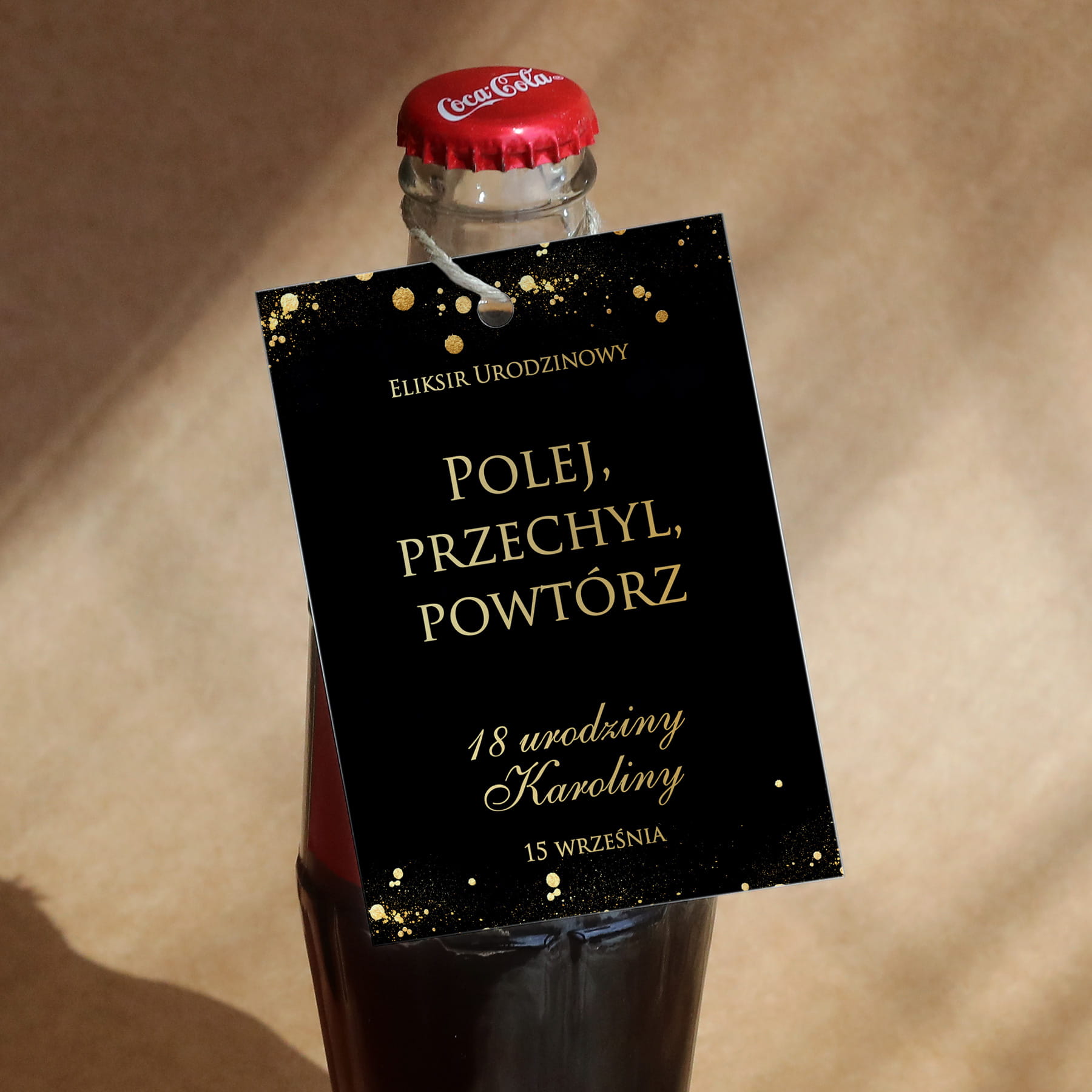 Czarno-złote urodzinowe zawieszki