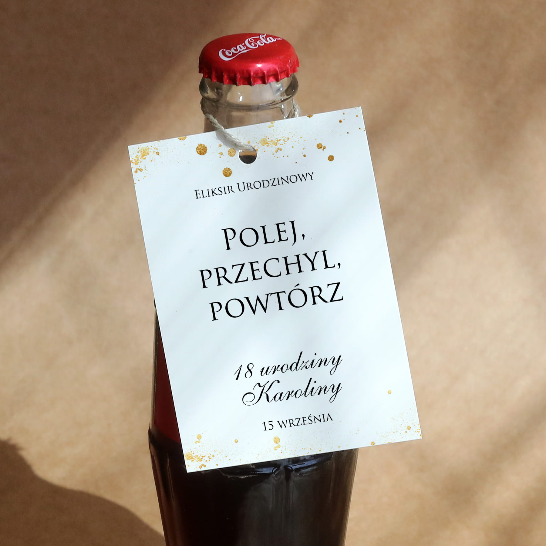 Biało-złote urodzinowe zawieszki