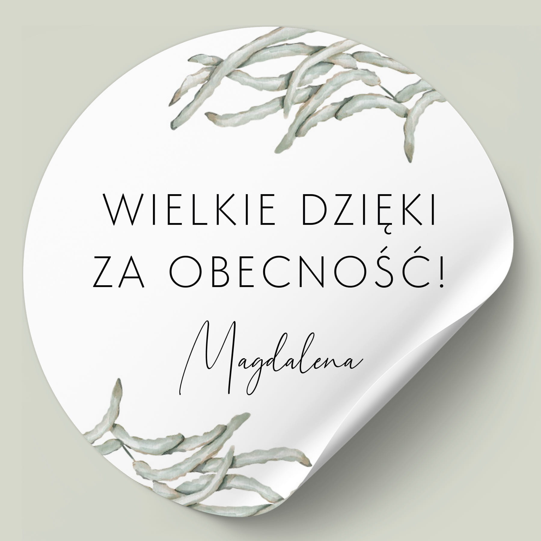 Naklejki na urodziny z roślinnym motywem