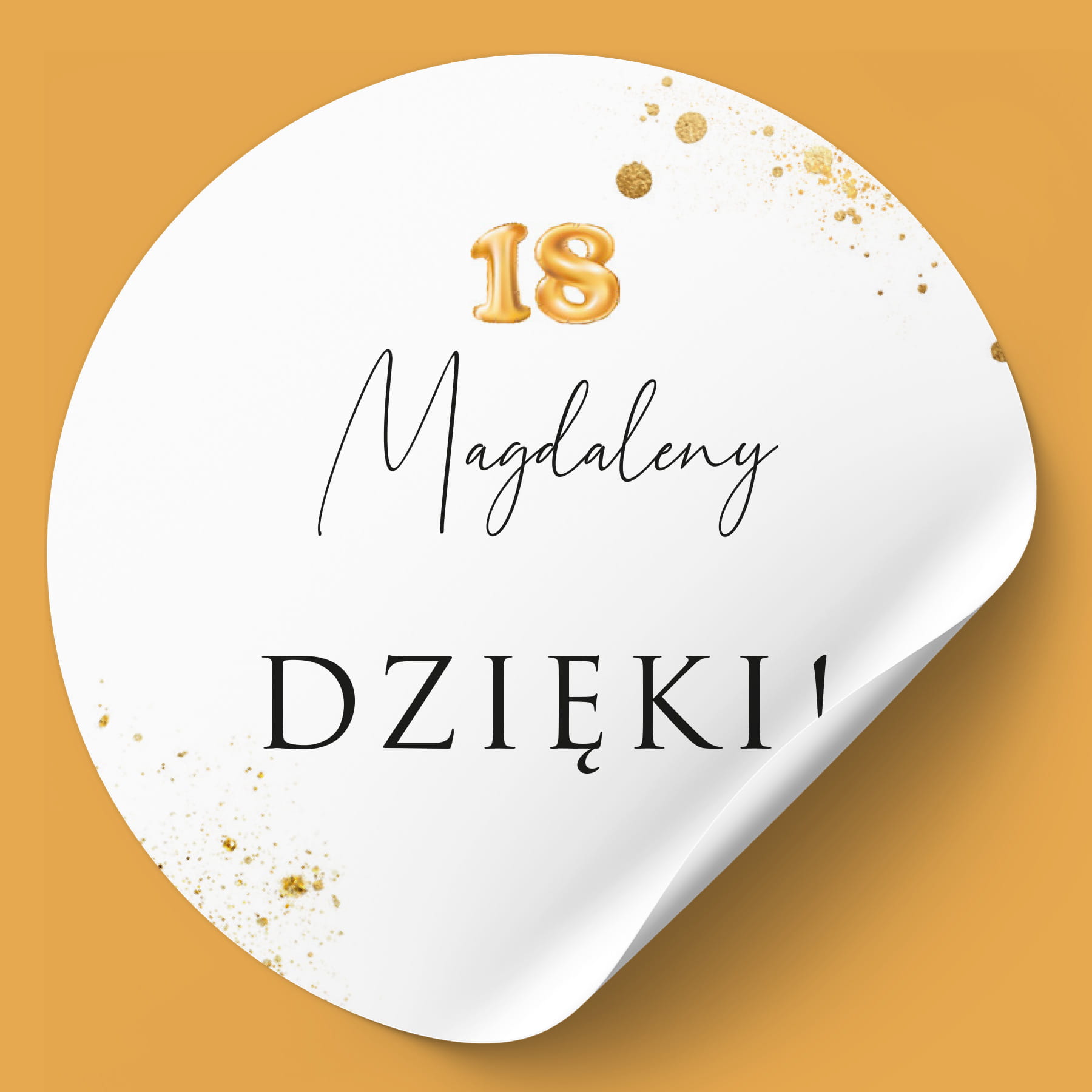 Naklejki na urodziny ze złotym balonikiem