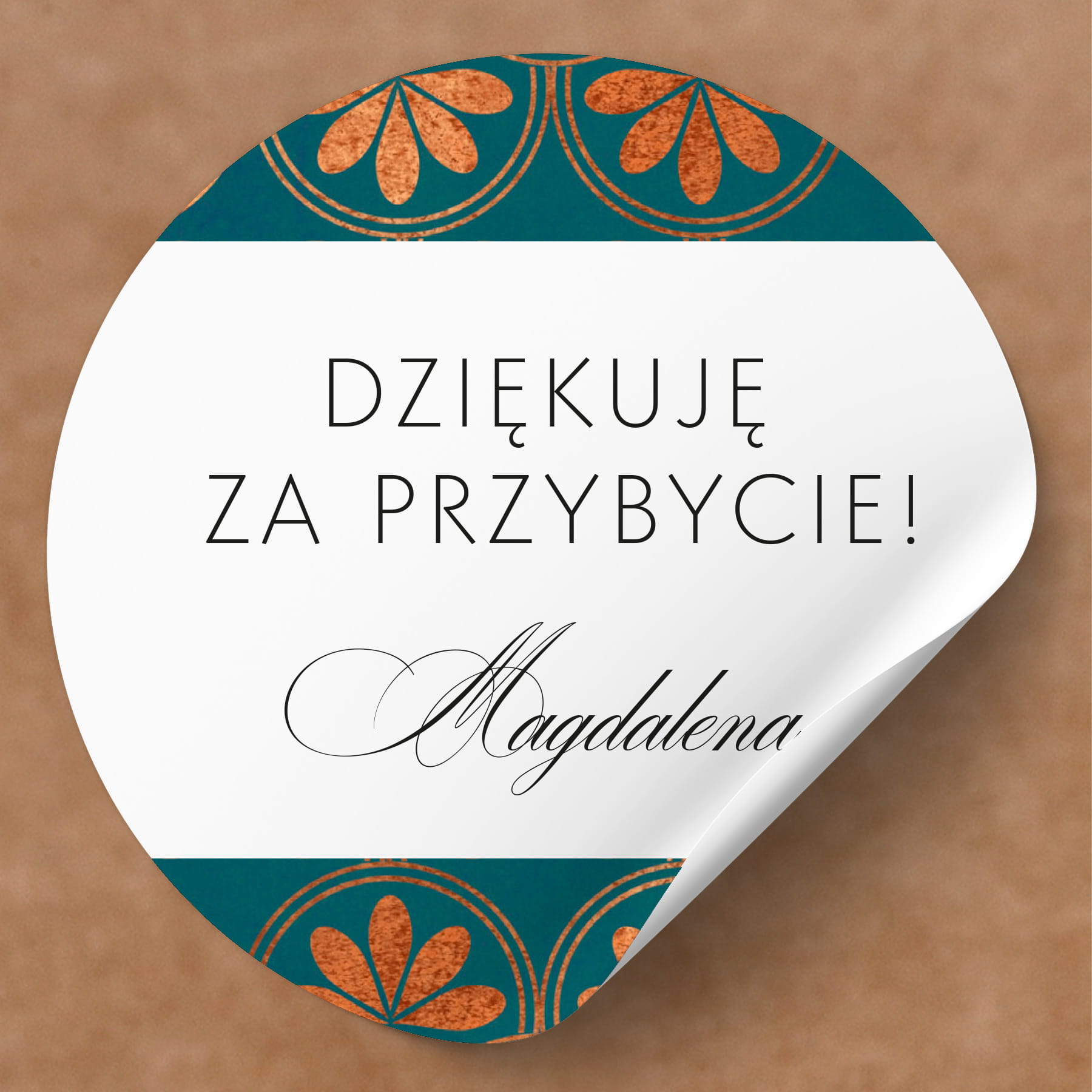 Czarno-złote winietki naklejki na urodziny