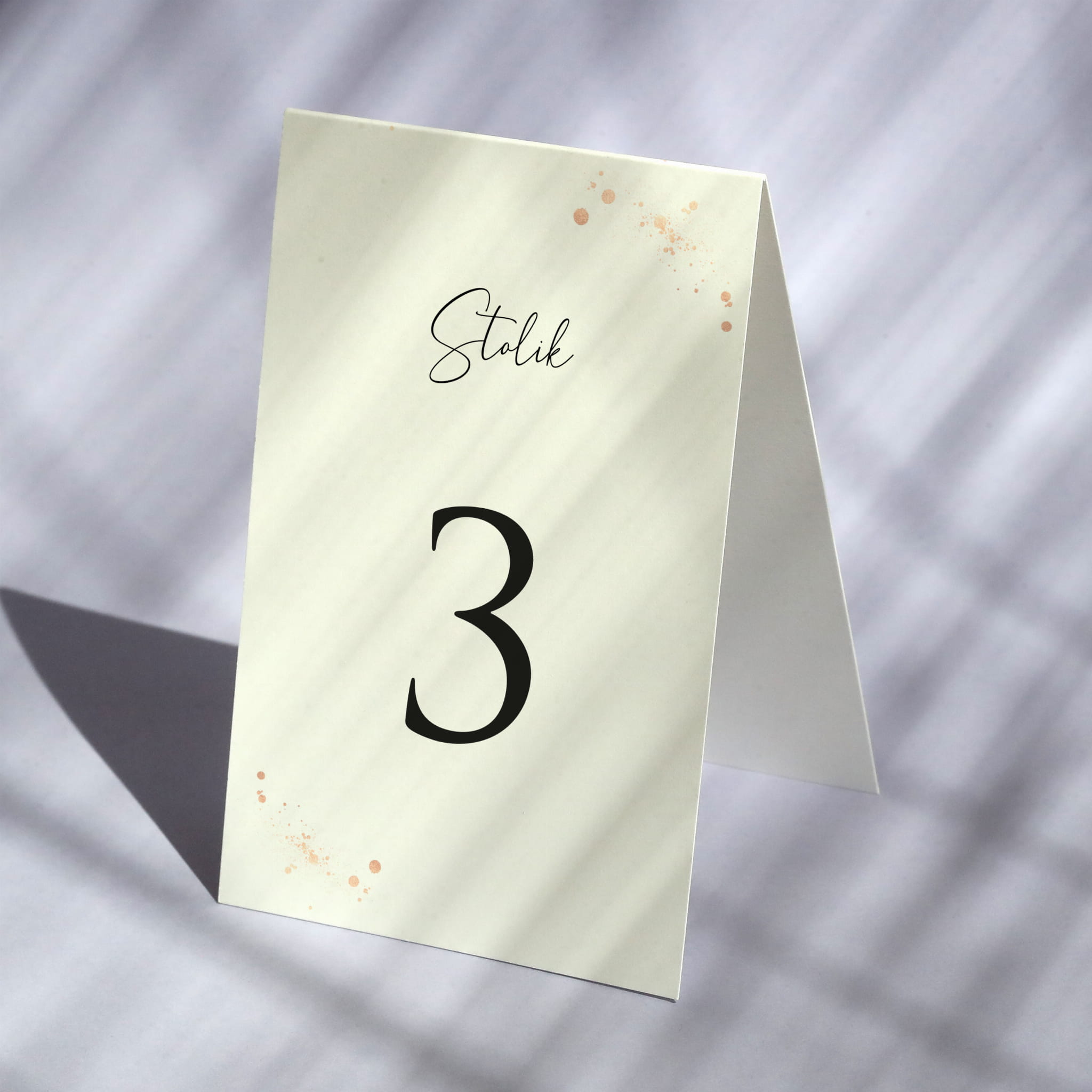 Numerki na stół urodzinowy z brokatem rose gold