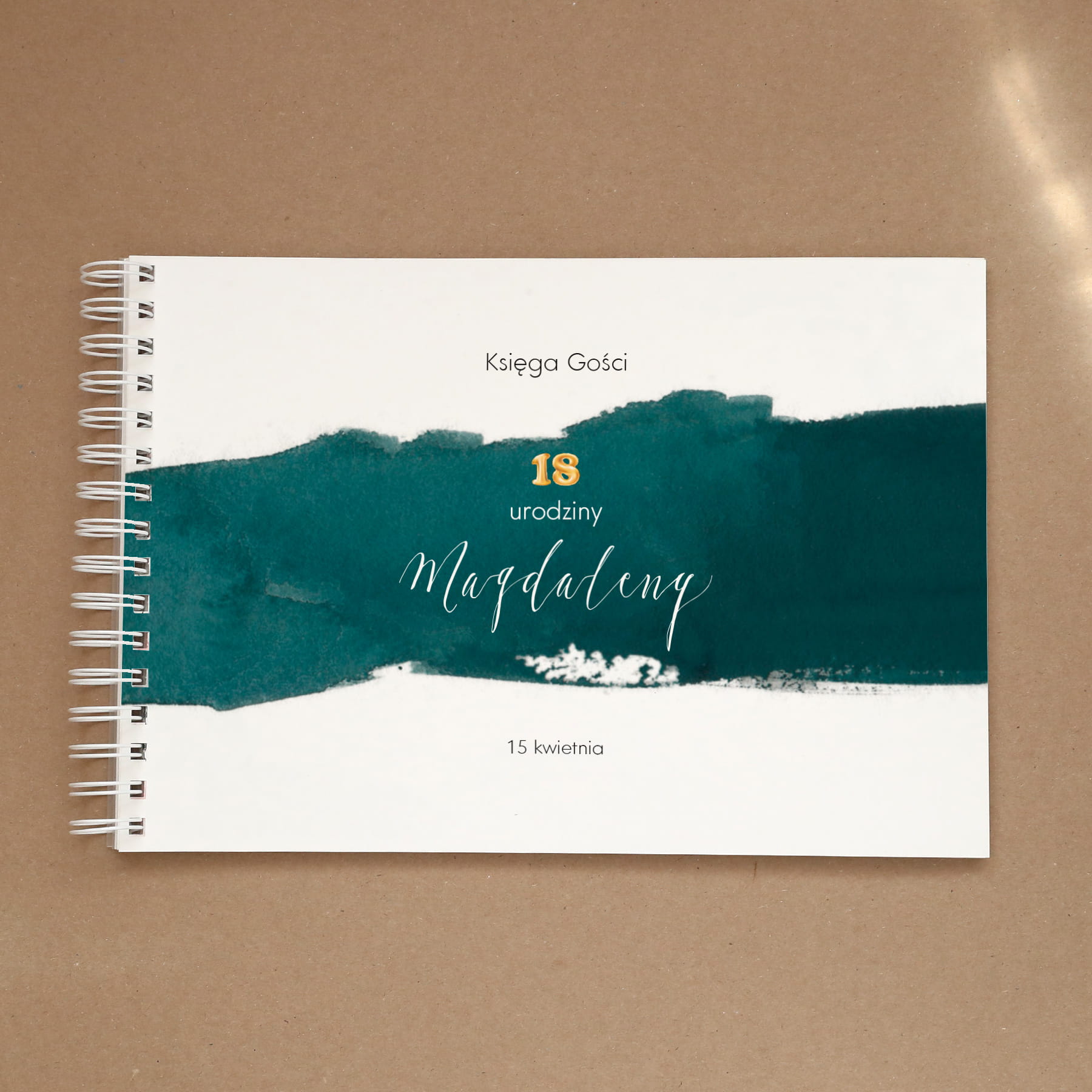 Księga gości na przyjęcie urodzinowe zielona