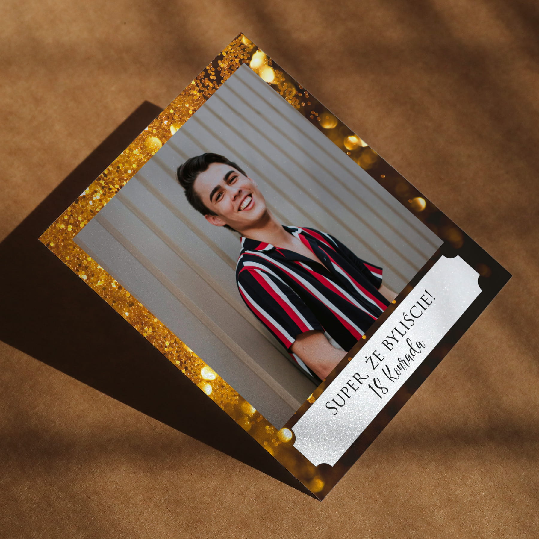 Polaroid podziękowanie dla gości - złote