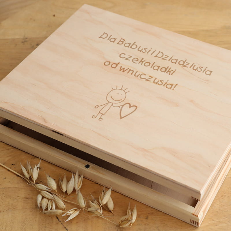 Dzień babci i dziadka - pudełko z grawerem na merci