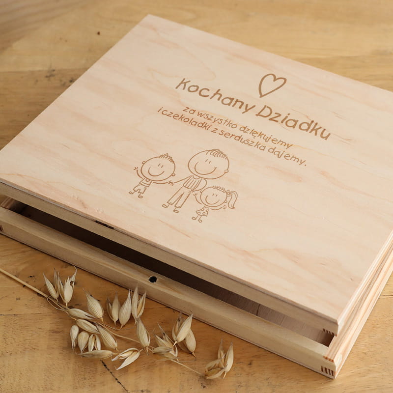 Dzień babci i dziadka - pudełko z grawerem na merci