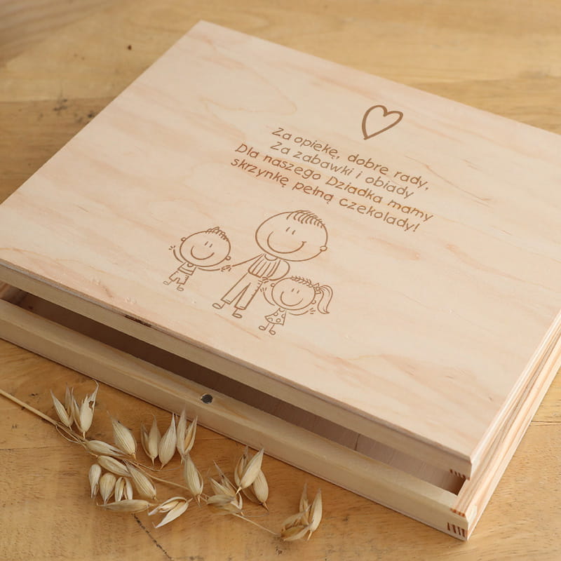 Dzień babci i dziadka - pudełko z grawerem na merci