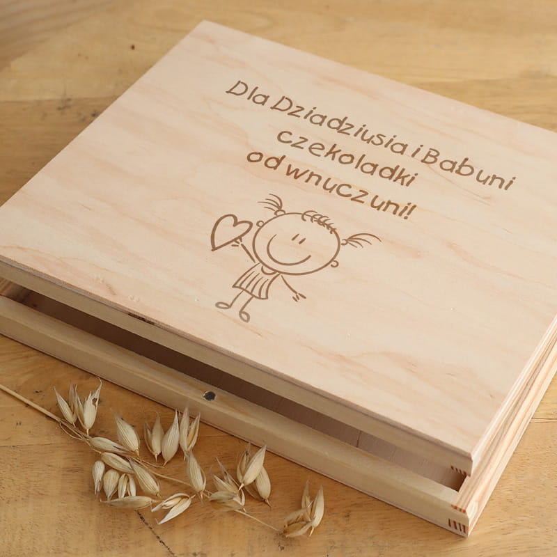 Dzień babci i dziadka - pudełko z grawerem na merci