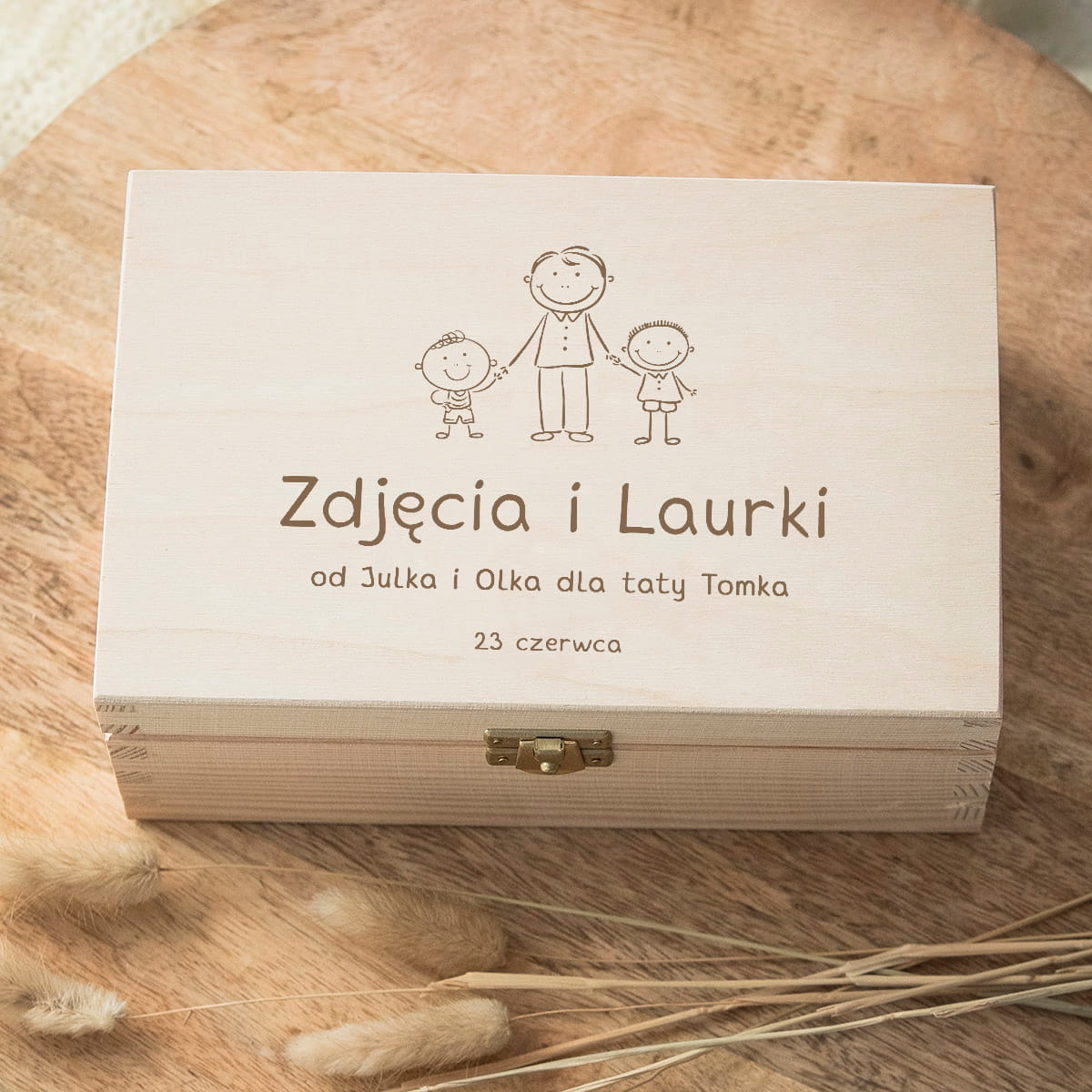 Szkatułka, pudełko dla taty od synów