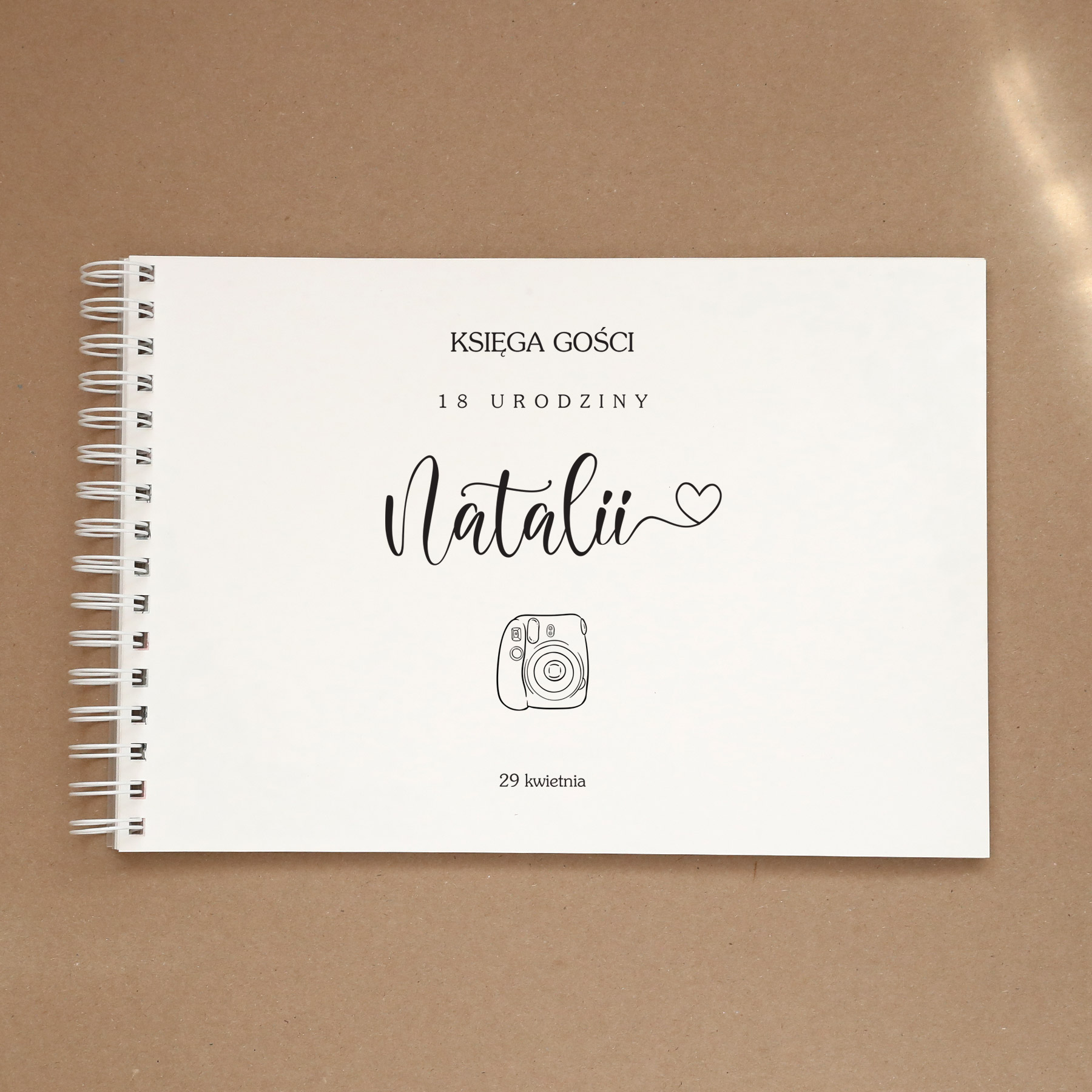 Księga gości na przyjęcie urodzinowe instax