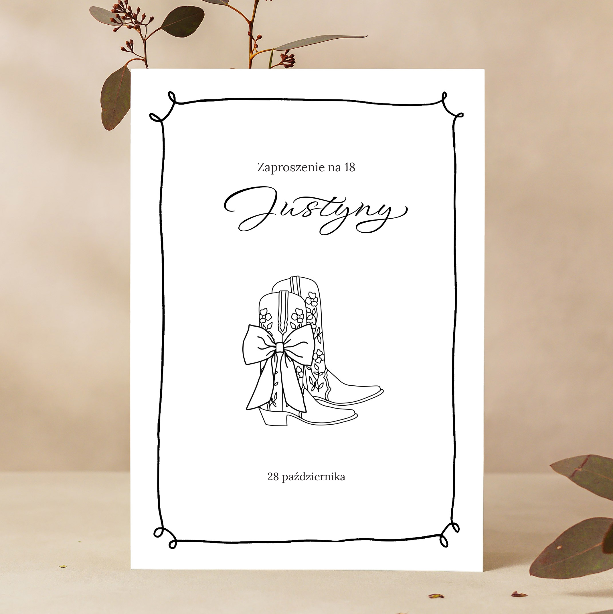 Zaproszenia na urodziny rozkładane