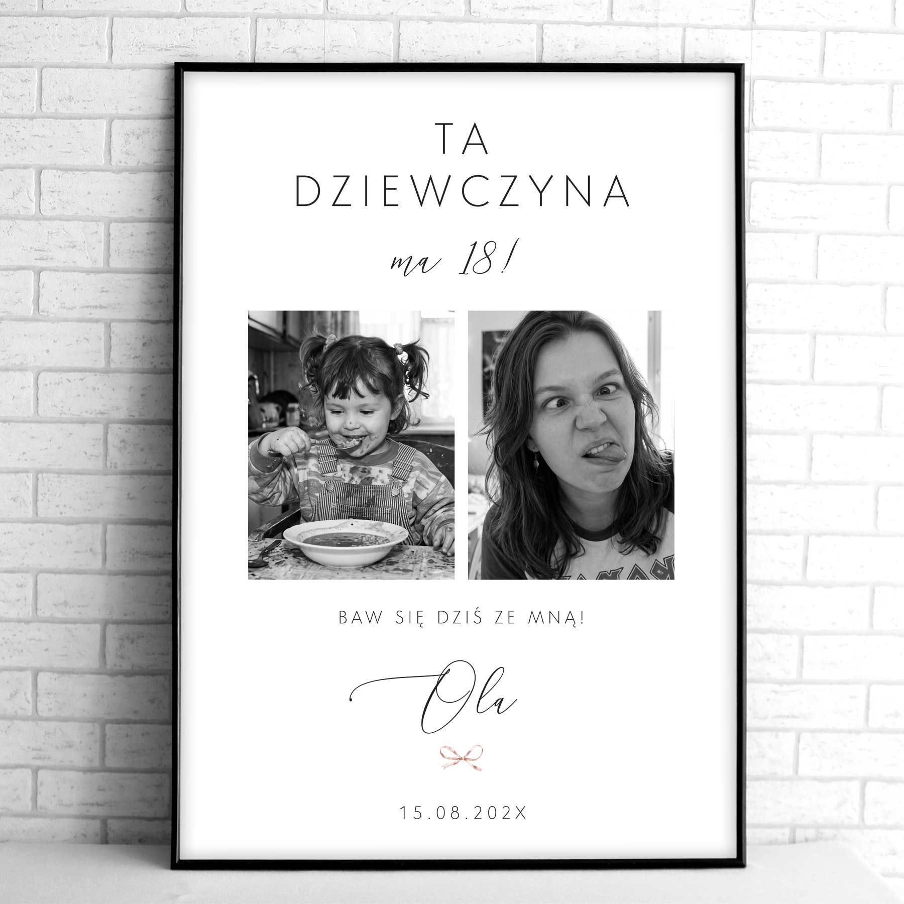 Plakat powitalny - Ta dziewczyna ma 18!